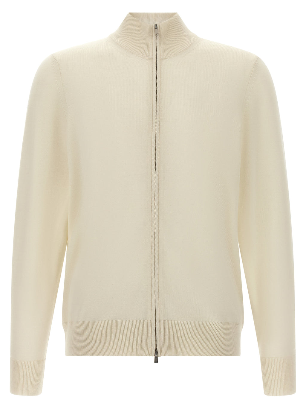 White Virgin Wool Cardigan