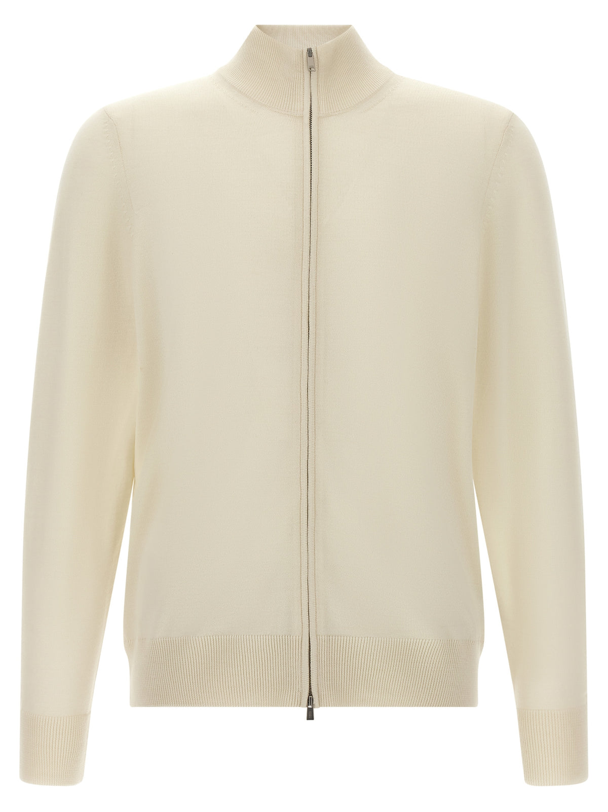 White Virgin Wool Cardigan