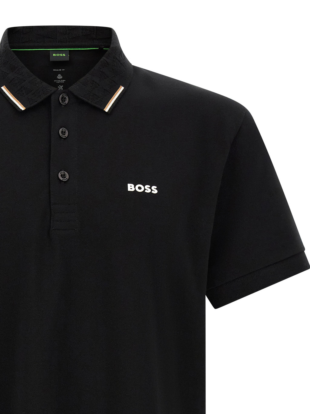 Black Cotton Polo Shirt