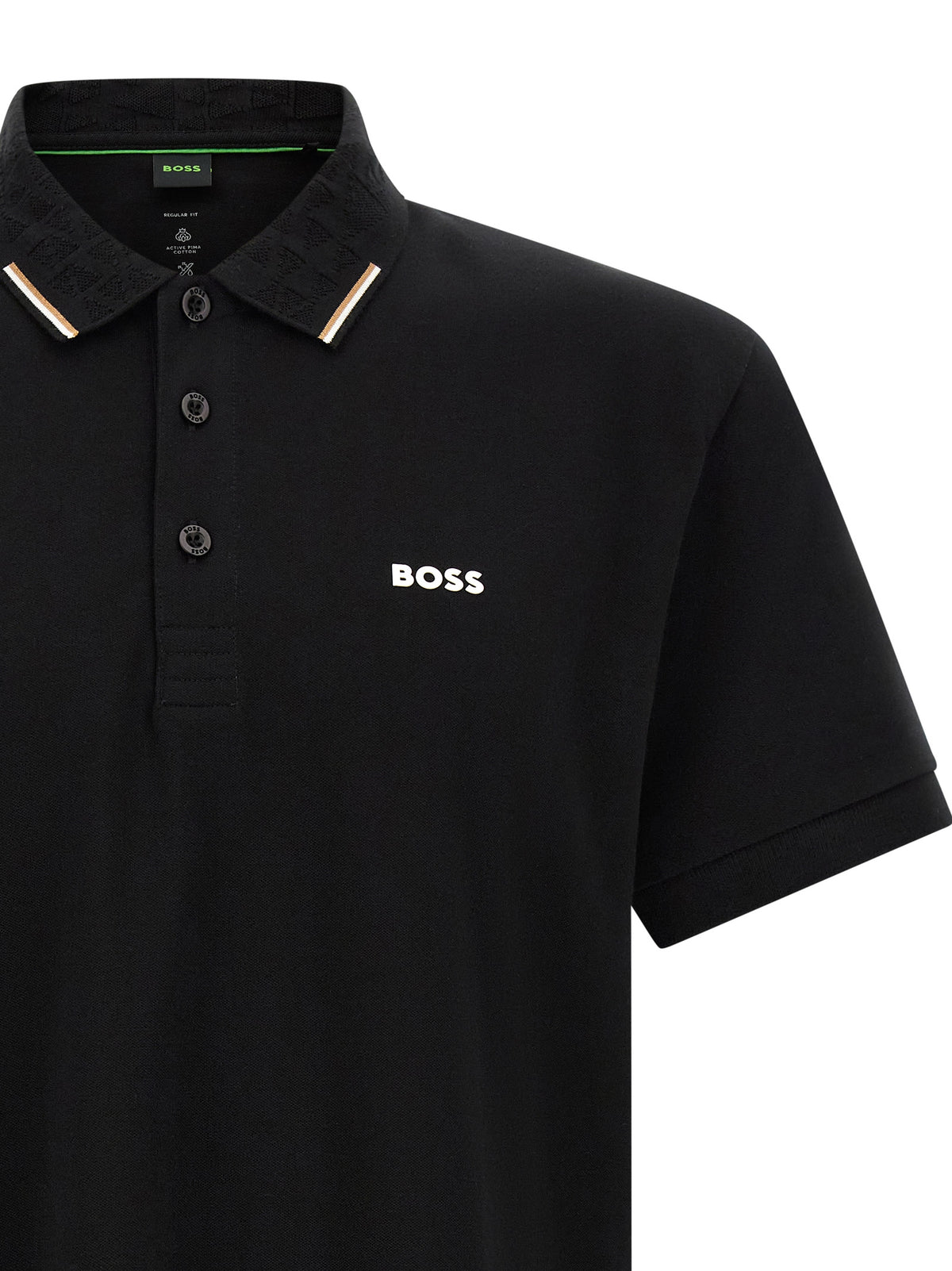 Black Cotton Polo Shirt