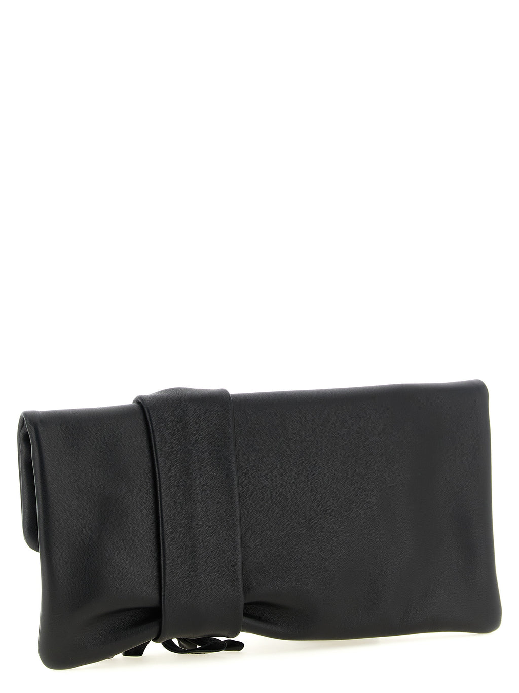 Black Lamb Leather Clutch Bag
