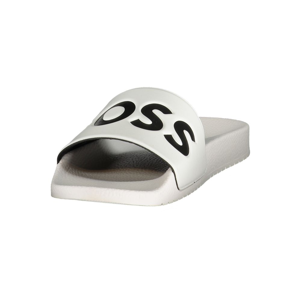White Polyurethane Men's Slipper
