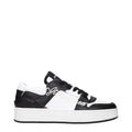Black Leather Low Top Sneakers