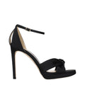Black Satin Platform Sandals