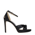 Black Leather Platform Sandals