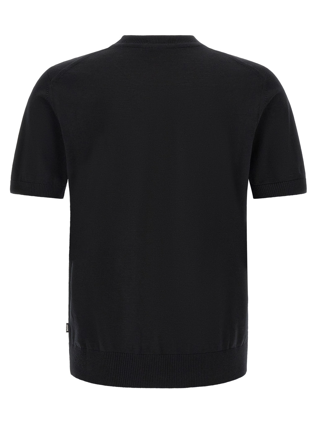 Black Virgin Wool T-Shirt