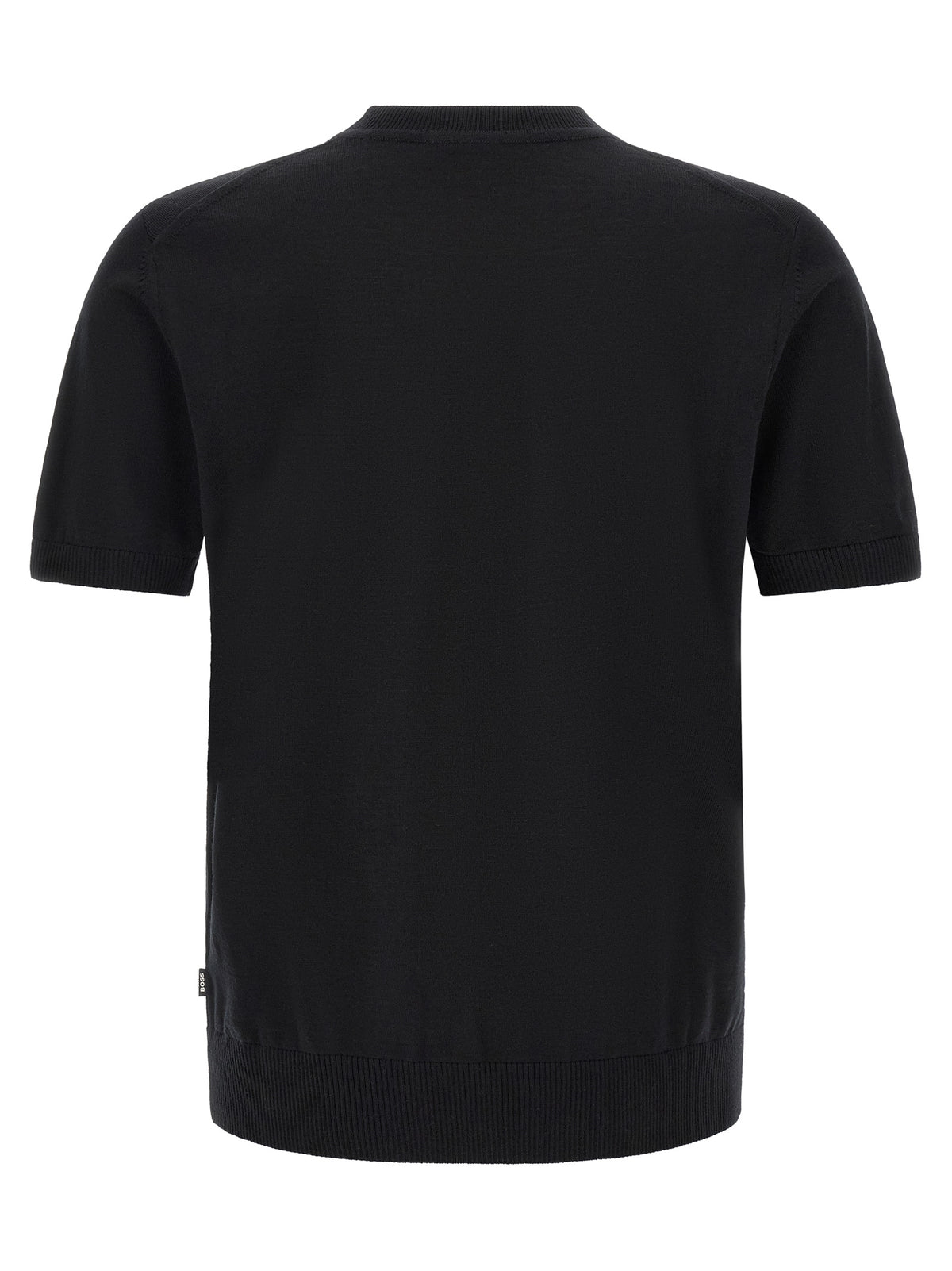 Black Virgin Wool T-Shirt