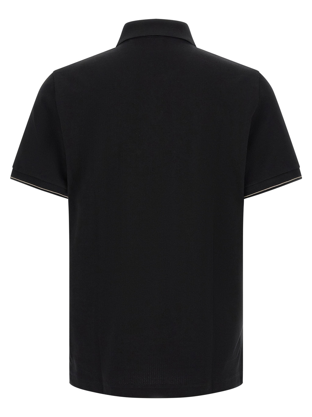 Black Cotton Polo Shirt