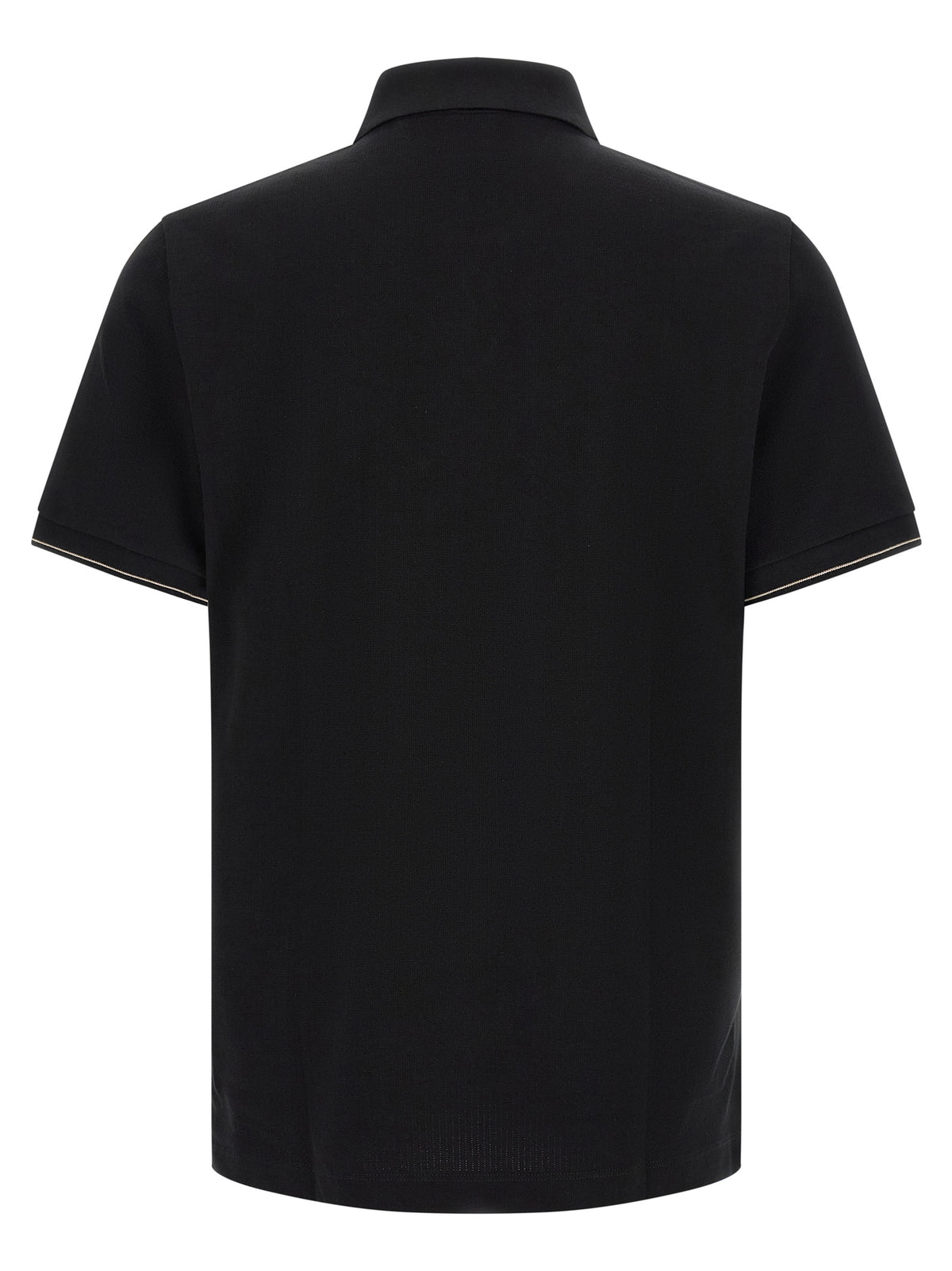Black Cotton Polo Shirt