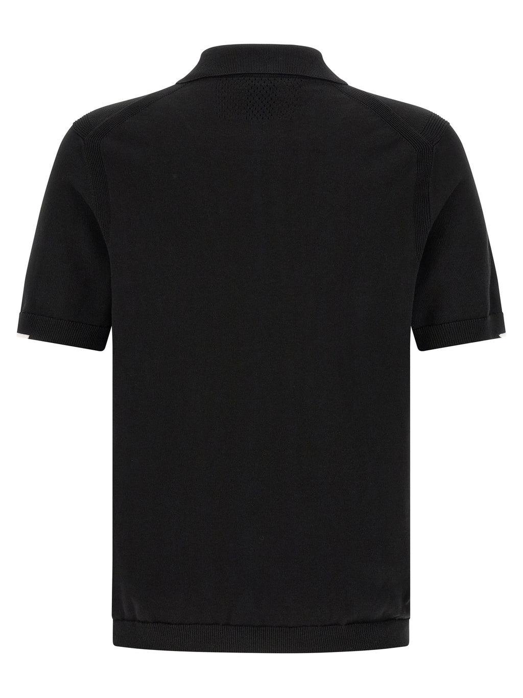 Black Cotton Polo Shirt