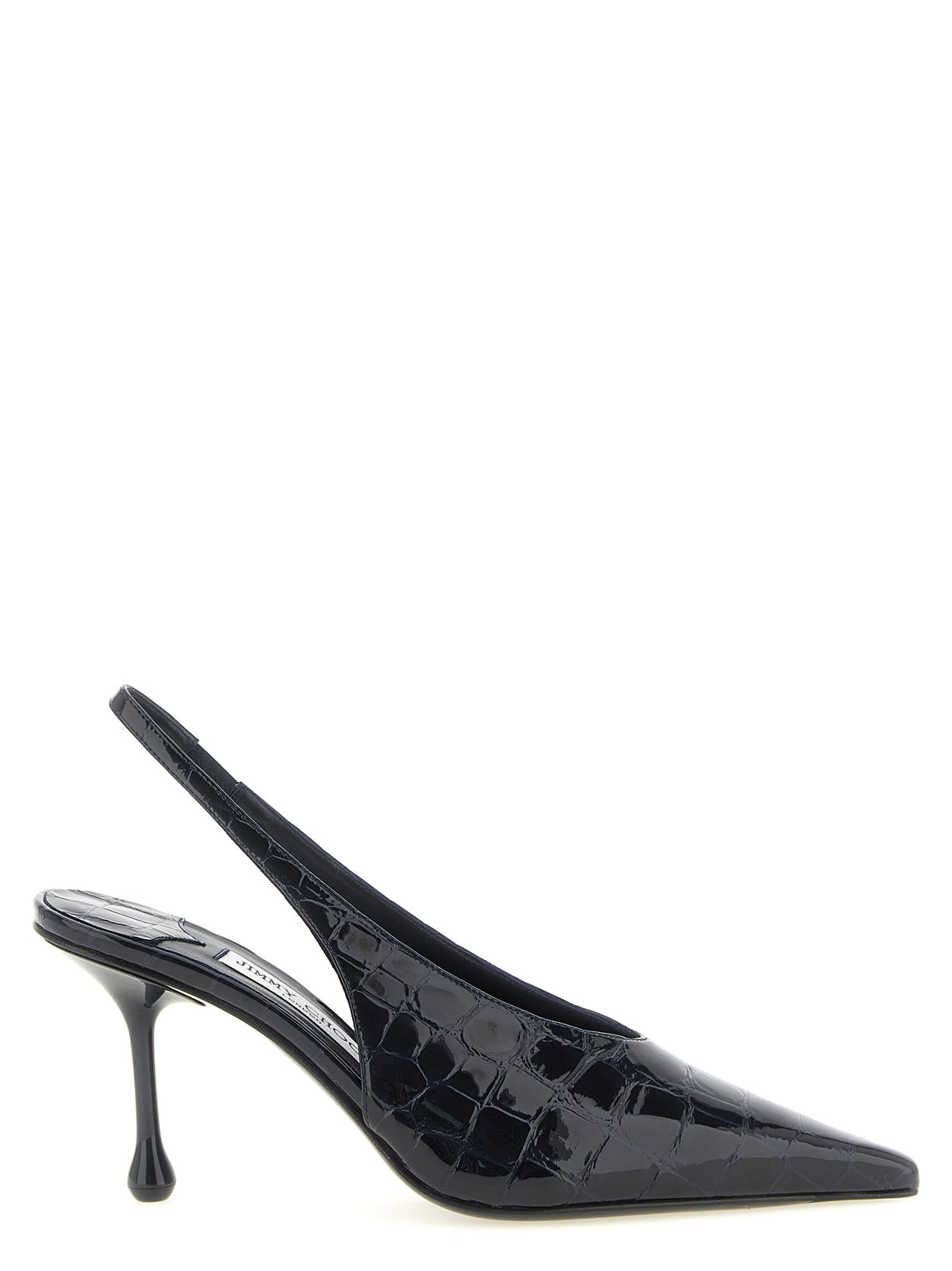 Blue Leather High Heel Pumps