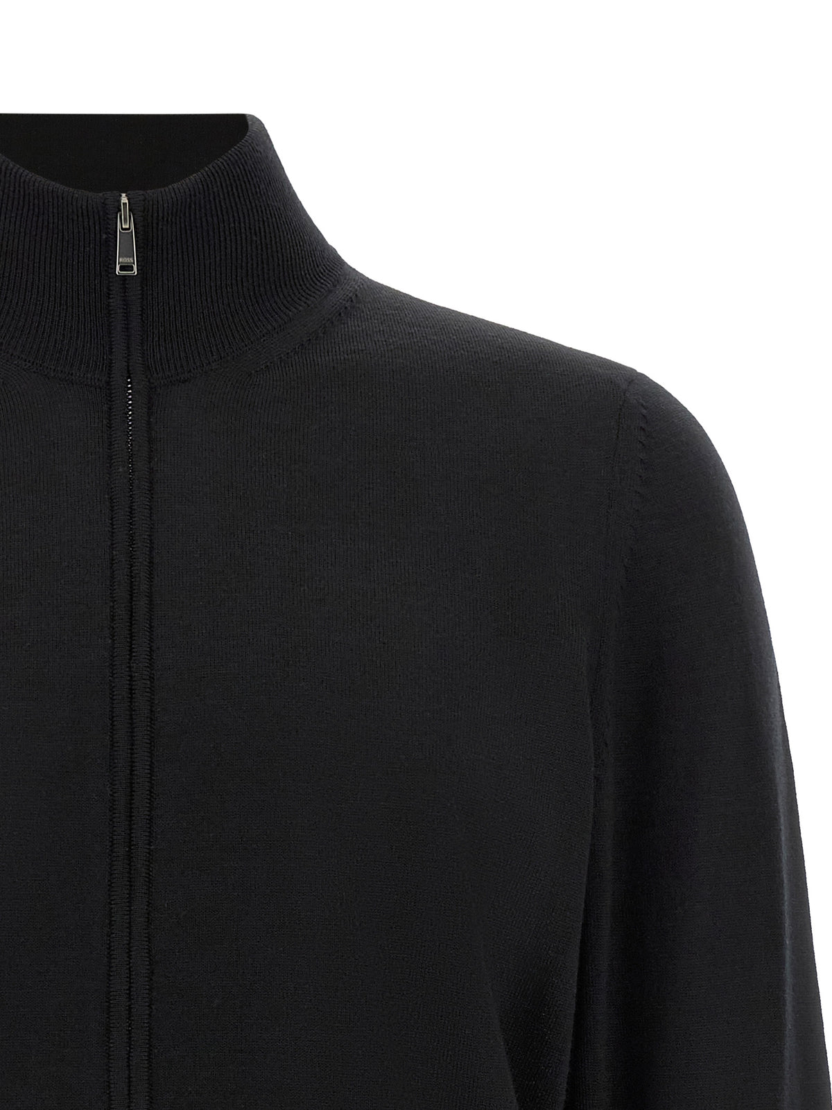 Black Virgin Wool Cardigan