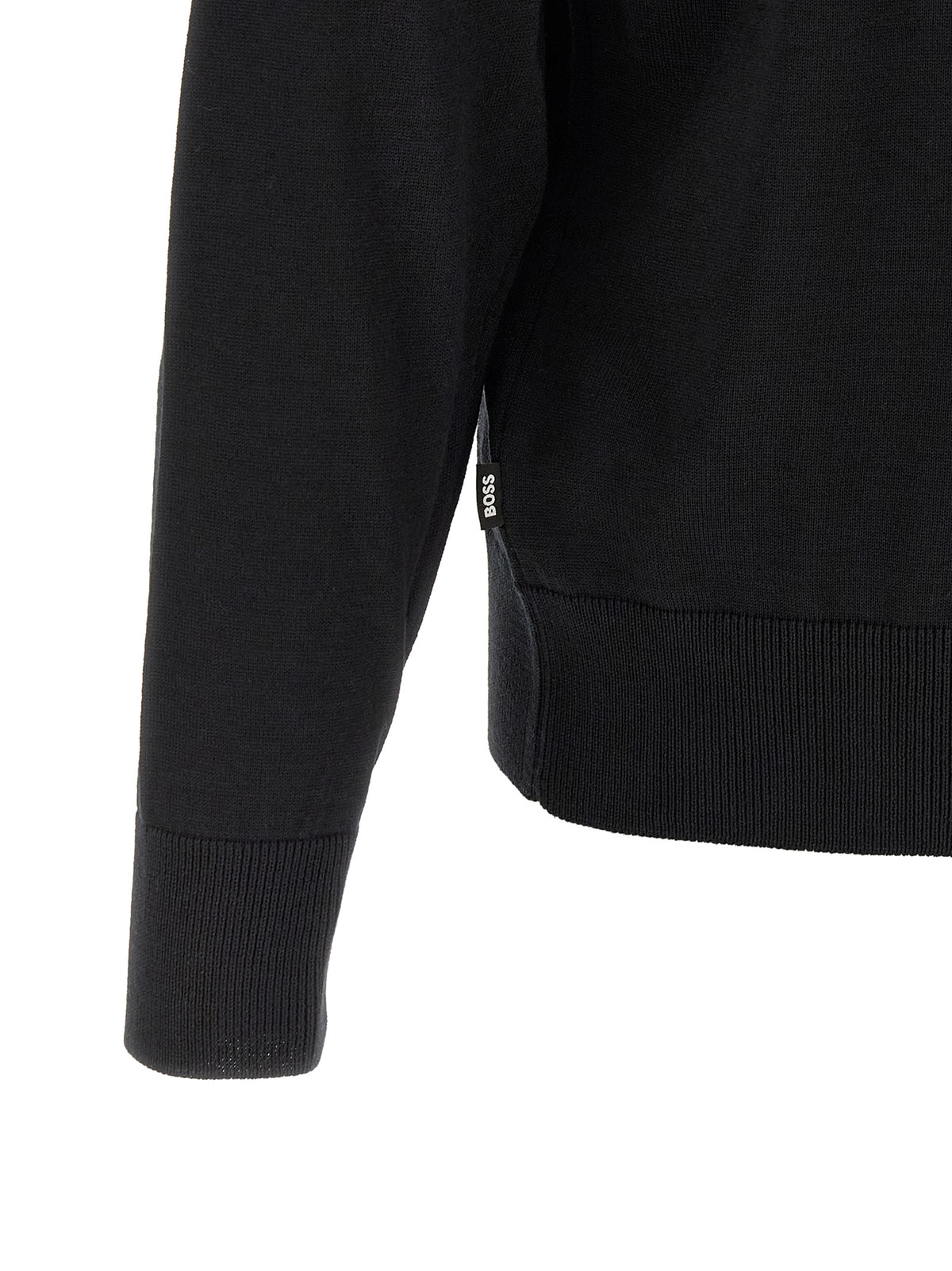 Black Virgin Wool Cardigan
