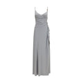 Gray Viscose Casual Dress