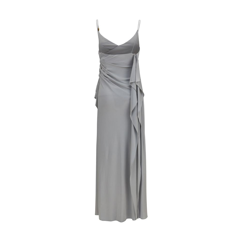 Gray Viscose Casual Dress