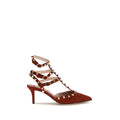 Red Suede Leather Pumps