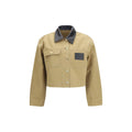 Beige Cotton Full-Length Jacket