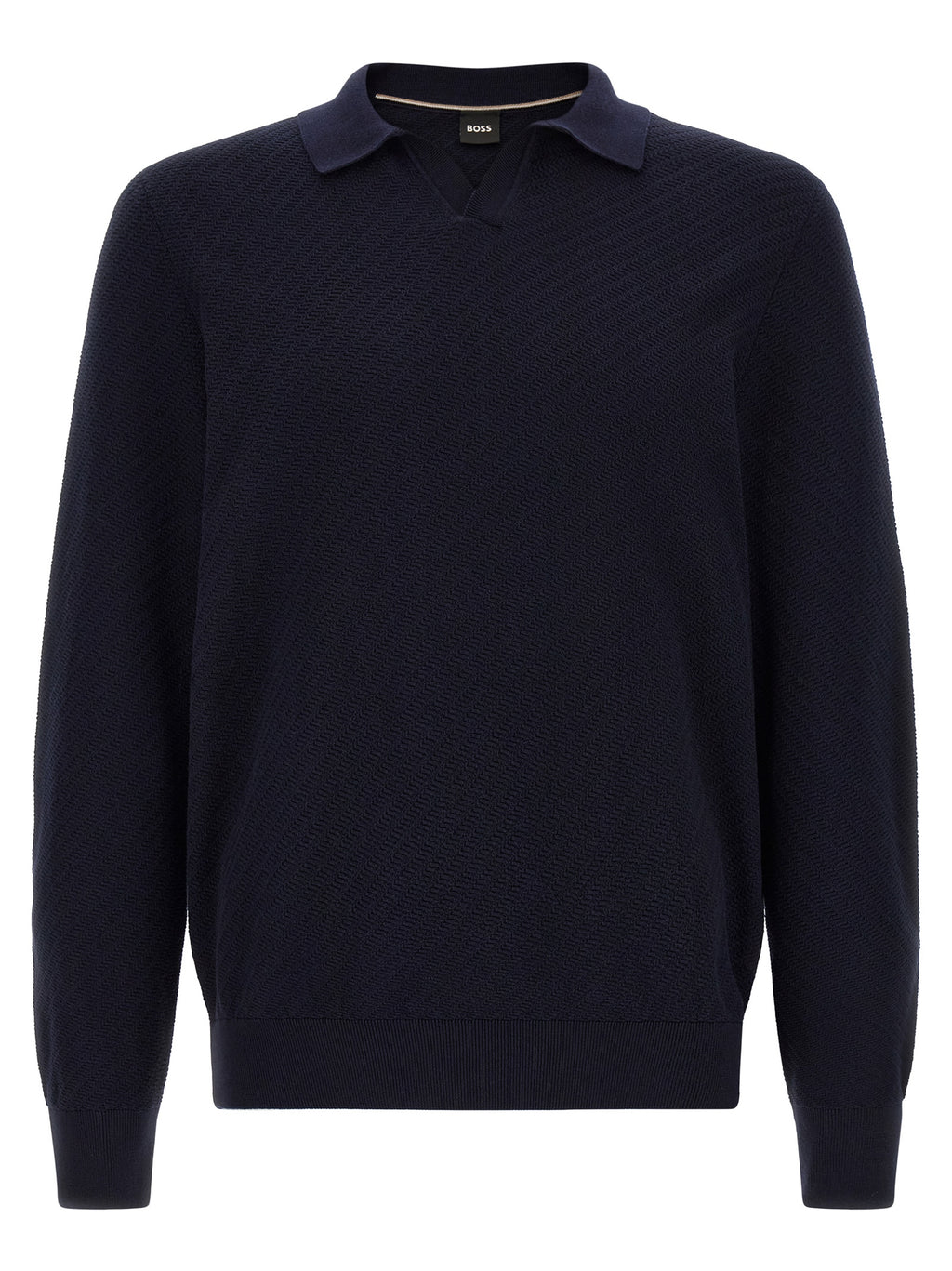 Blue Cotton Polo Shirt