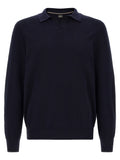 Blue Cotton Polo Shirt