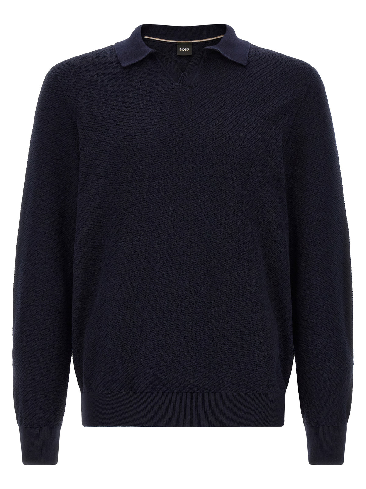 Blue Cotton Polo Shirt