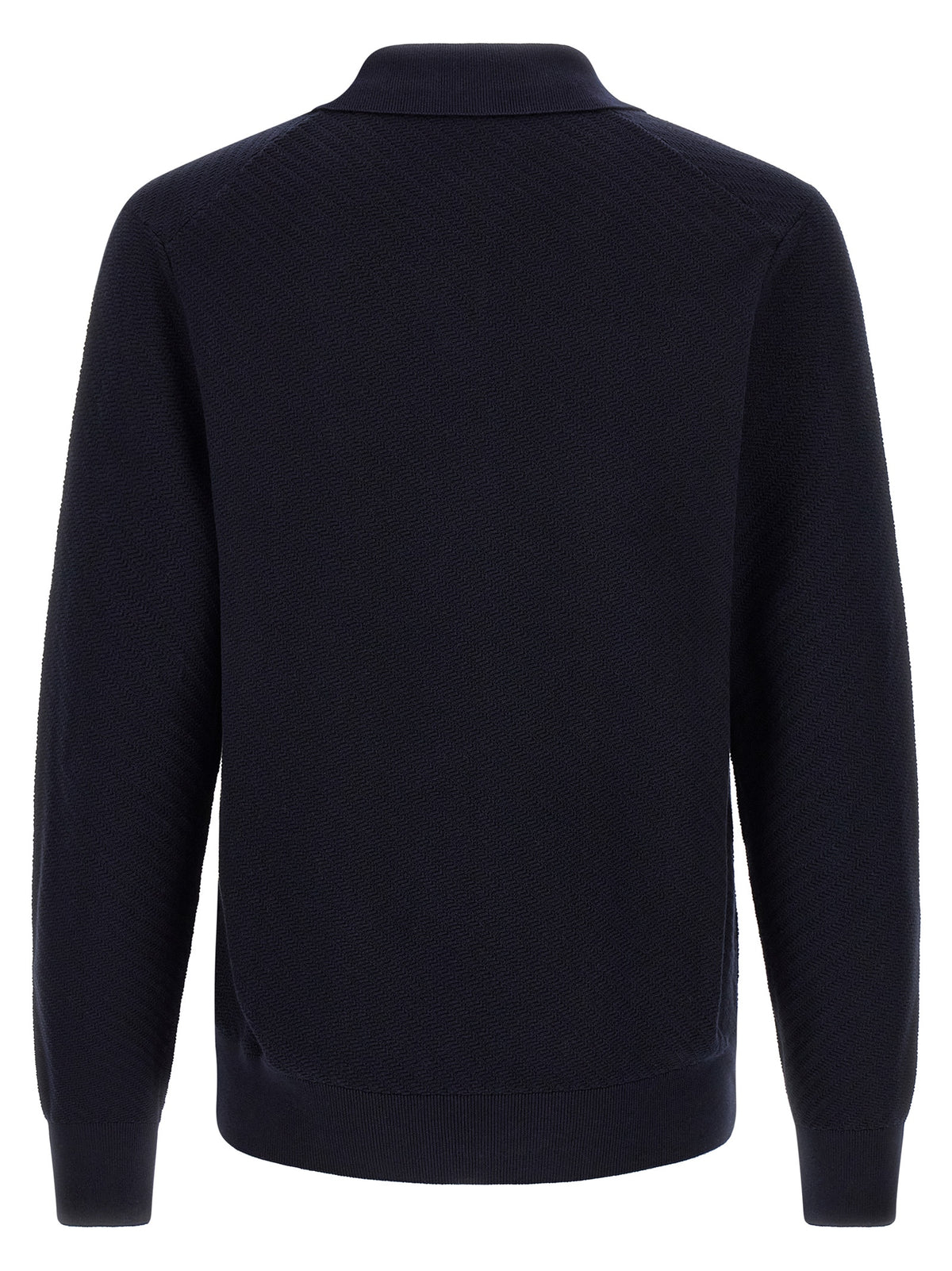 Blue Cotton Polo Shirt