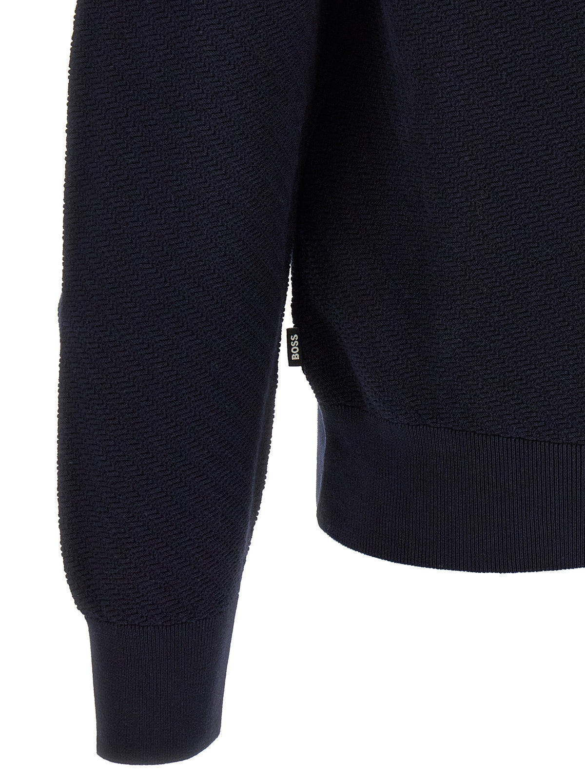Blue Cotton Polo Shirt
