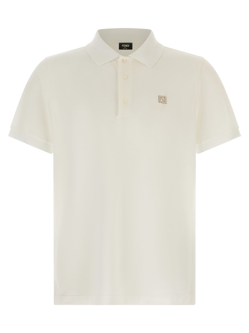 White Cotton Polo Shirt