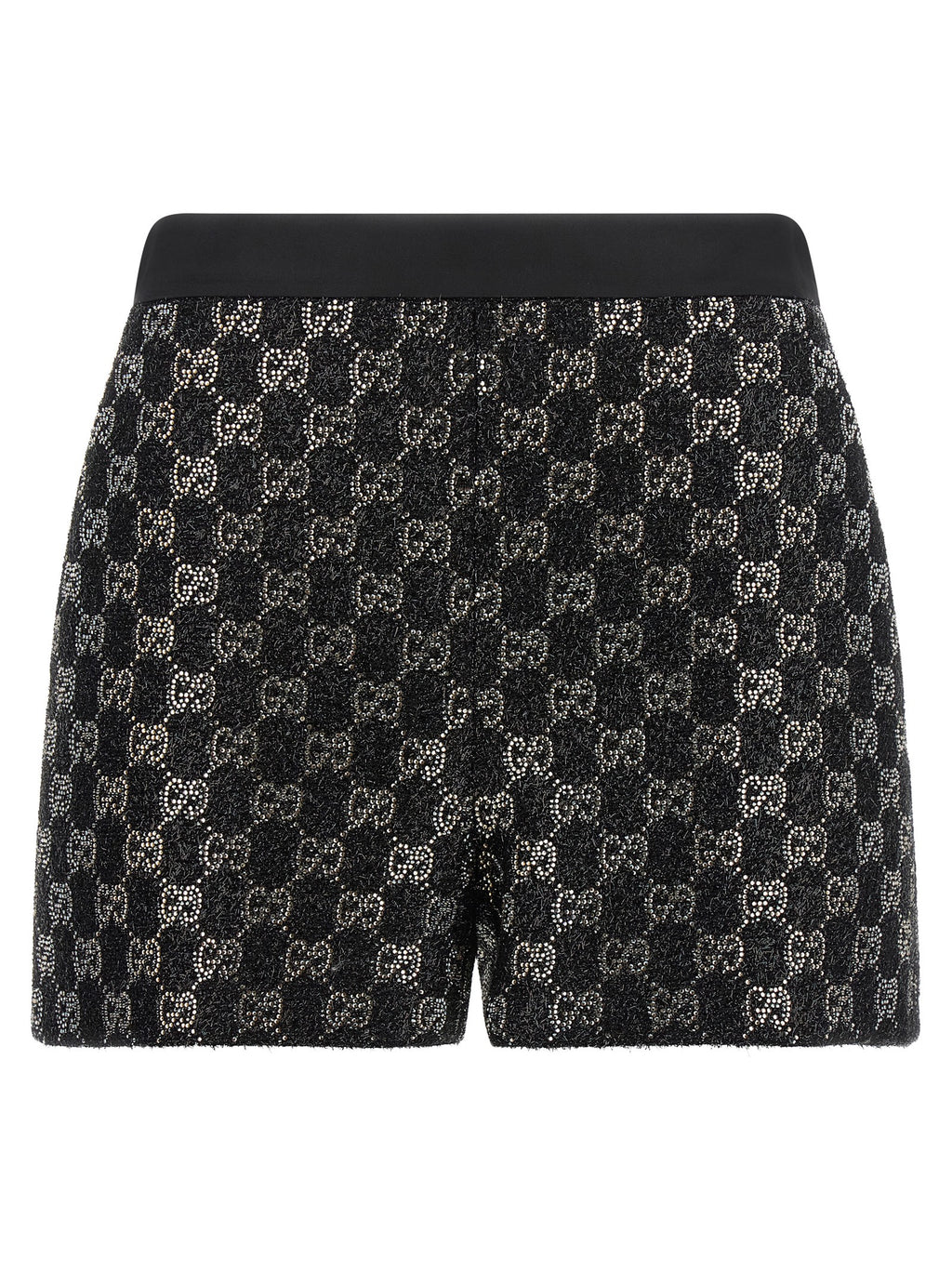 Black Viscose Bermuda Shorts