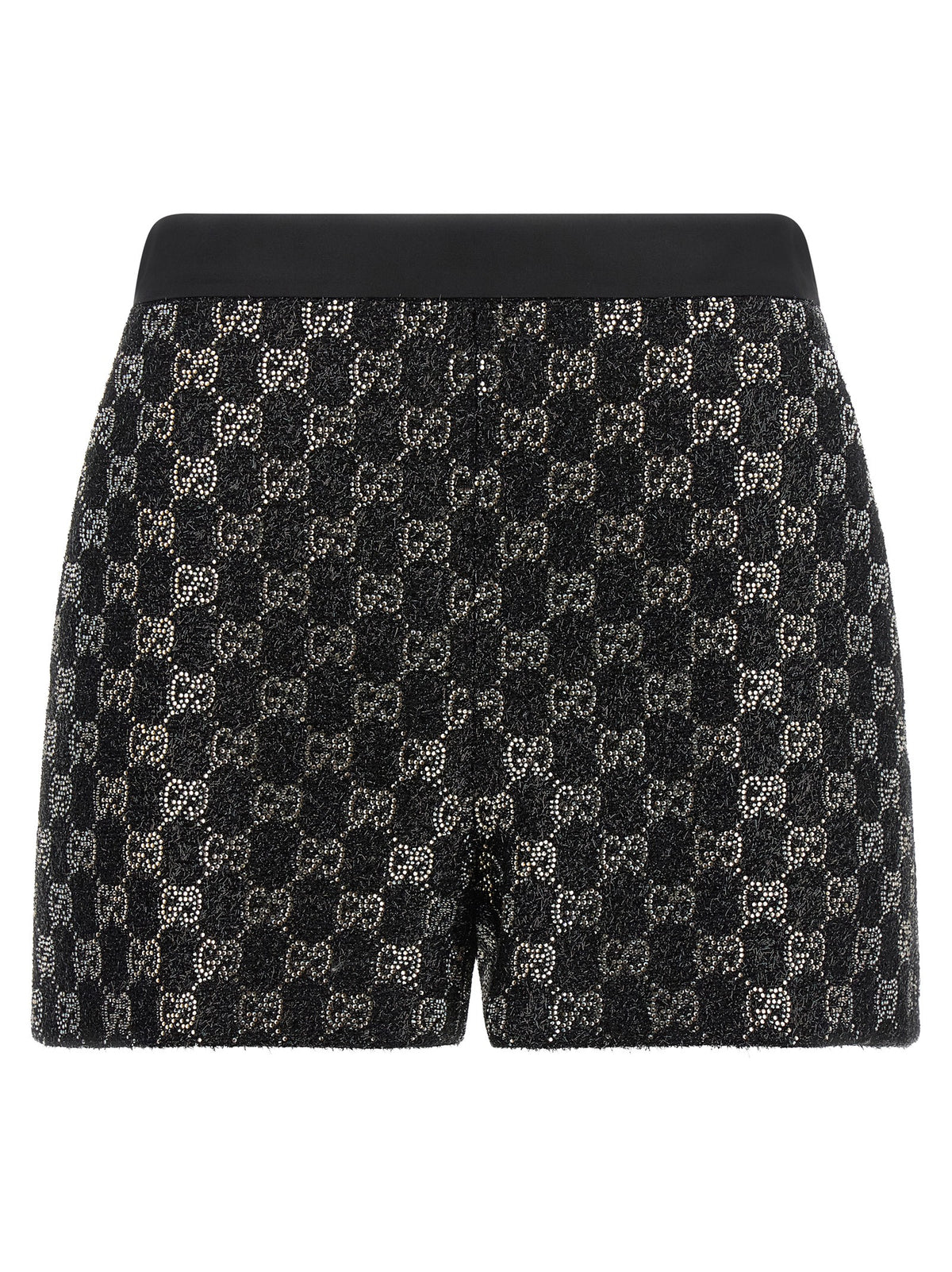 Black Viscose Bermuda Shorts
