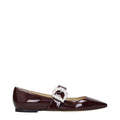 Red Leather Ballet Flats