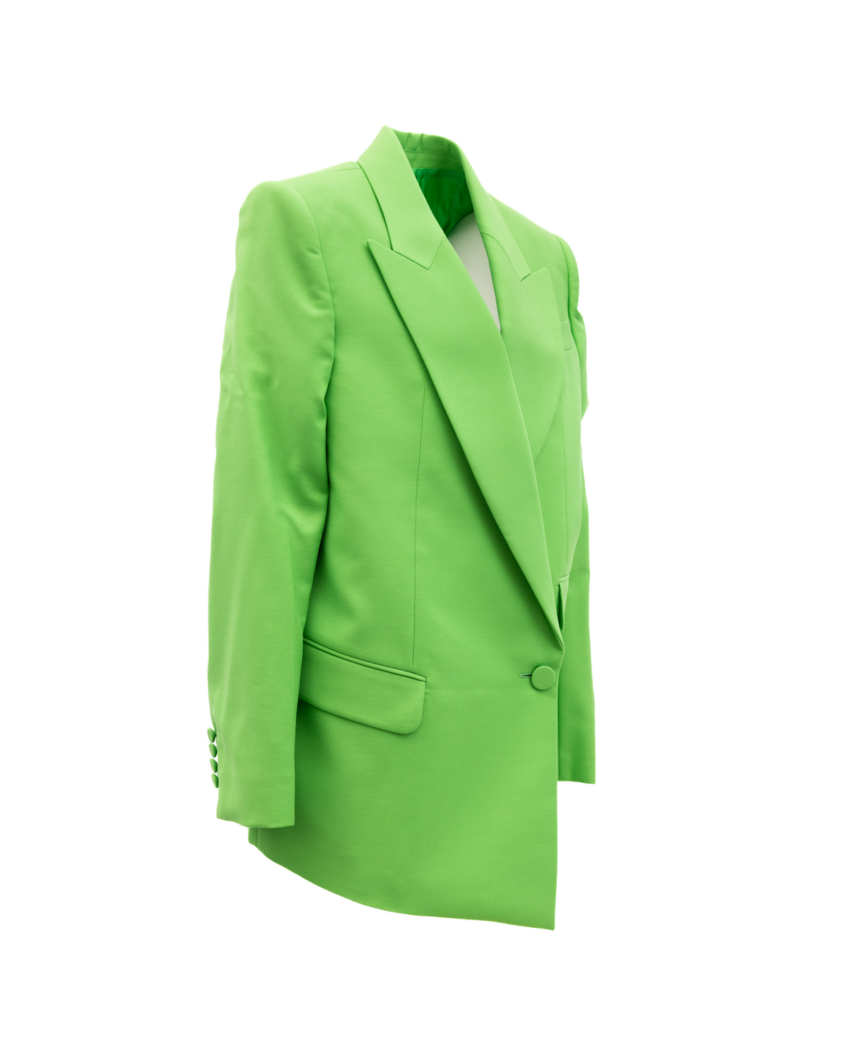 Green Women Wool Blazer