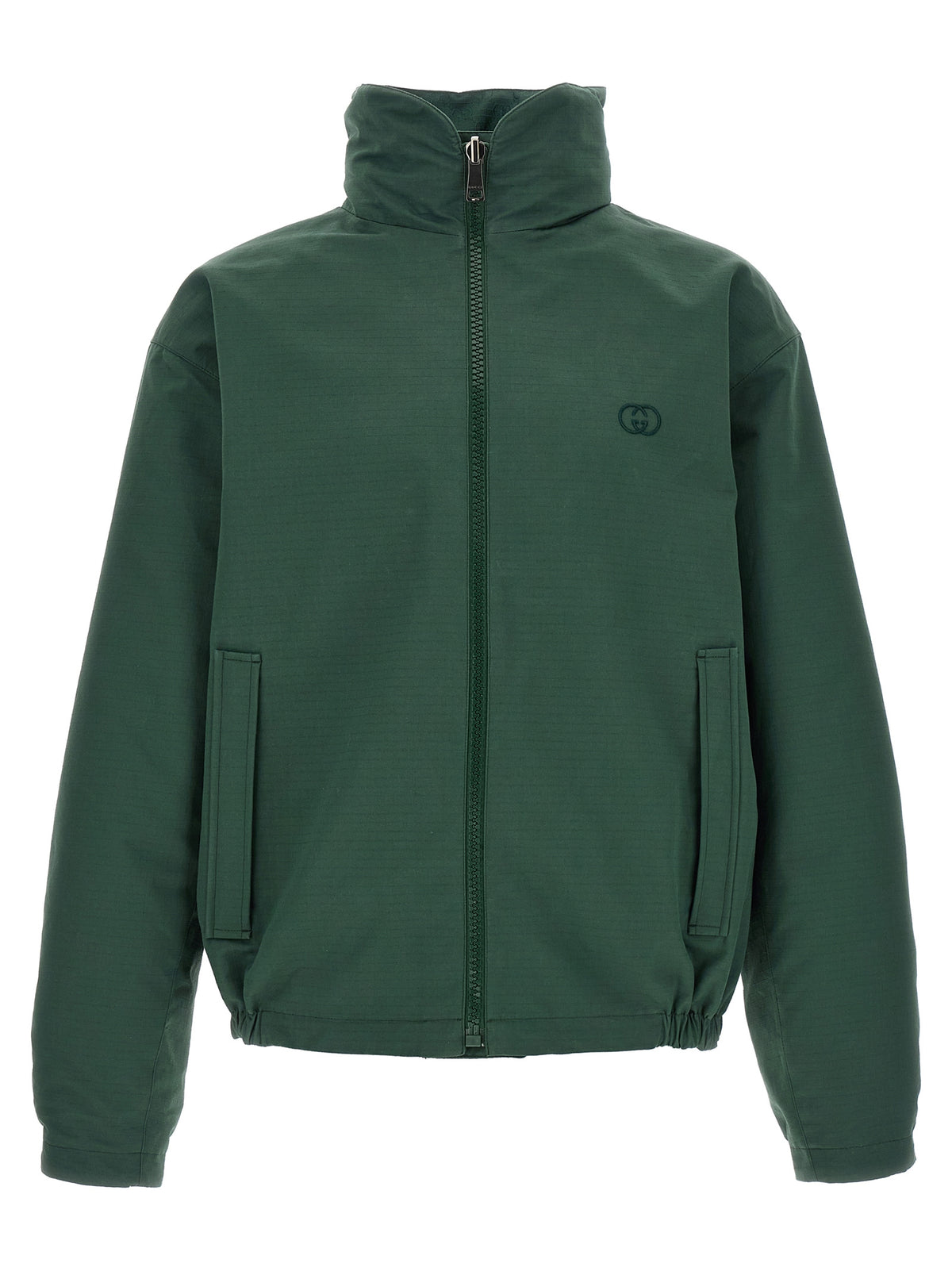 Bicolor Cotton Shell Jacket