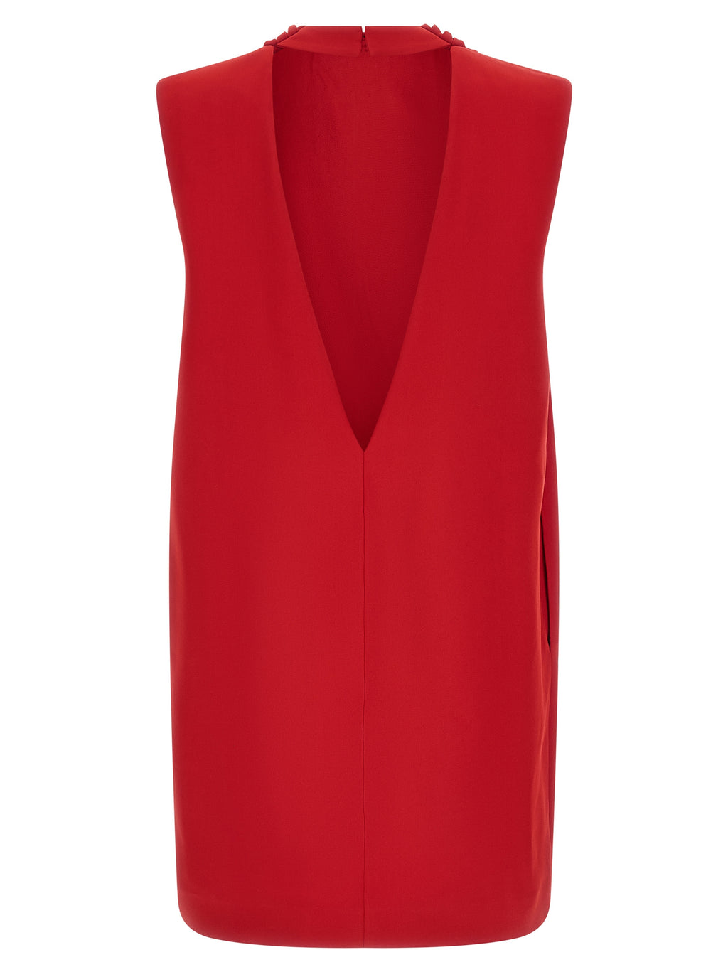 Red Silk Short Dress