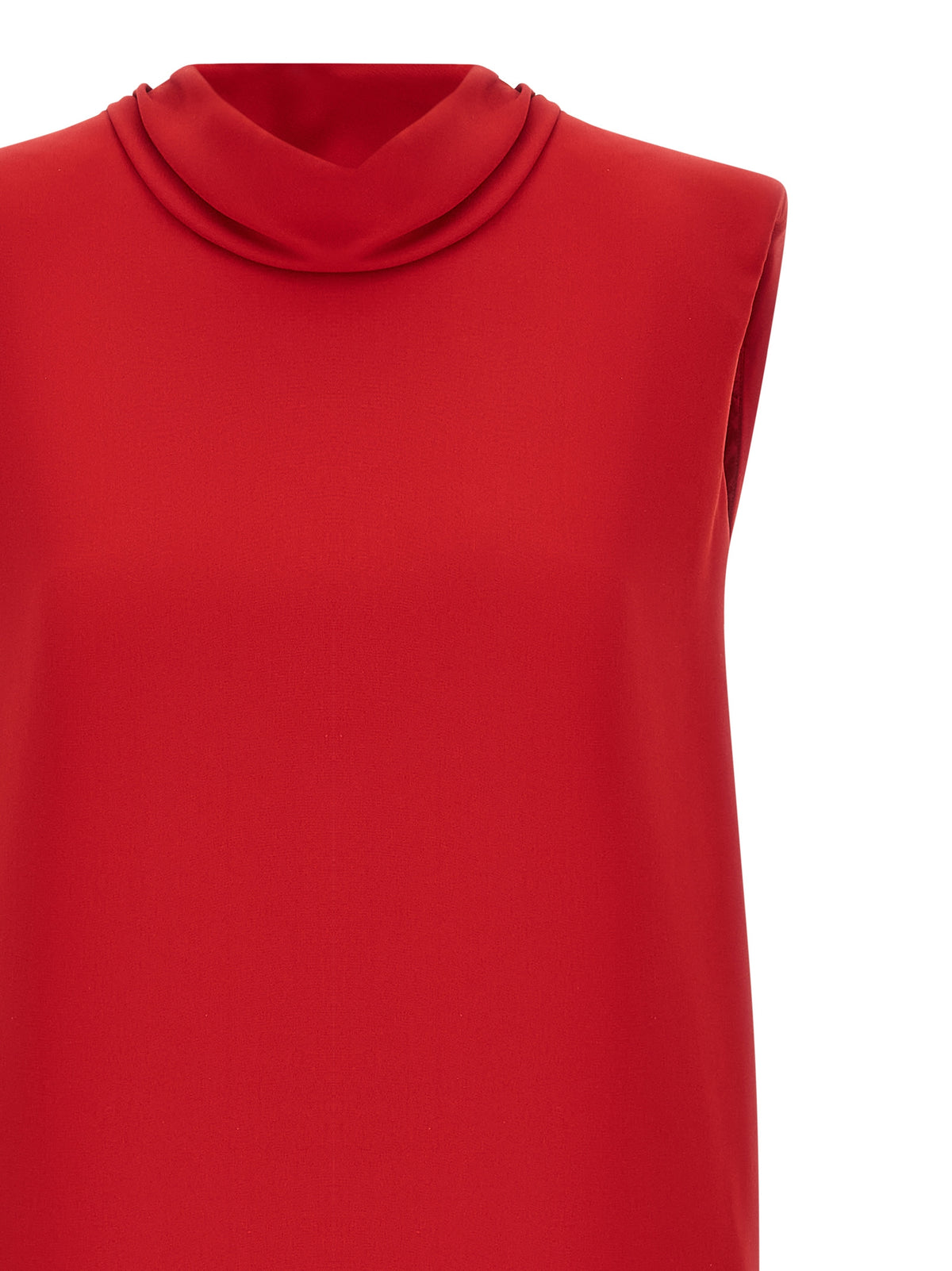 Red Silk Short Dress