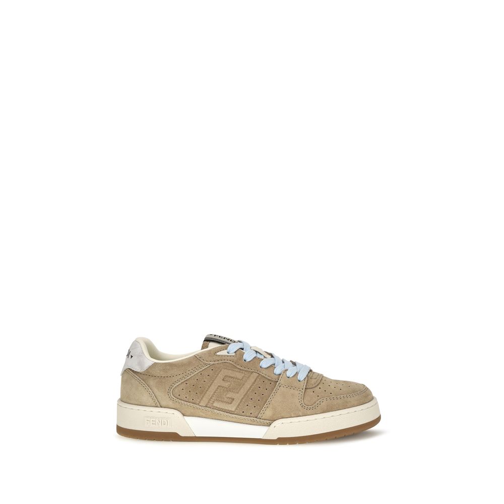 Beige Calf Leather Bos Taurus Low Top Sneakers