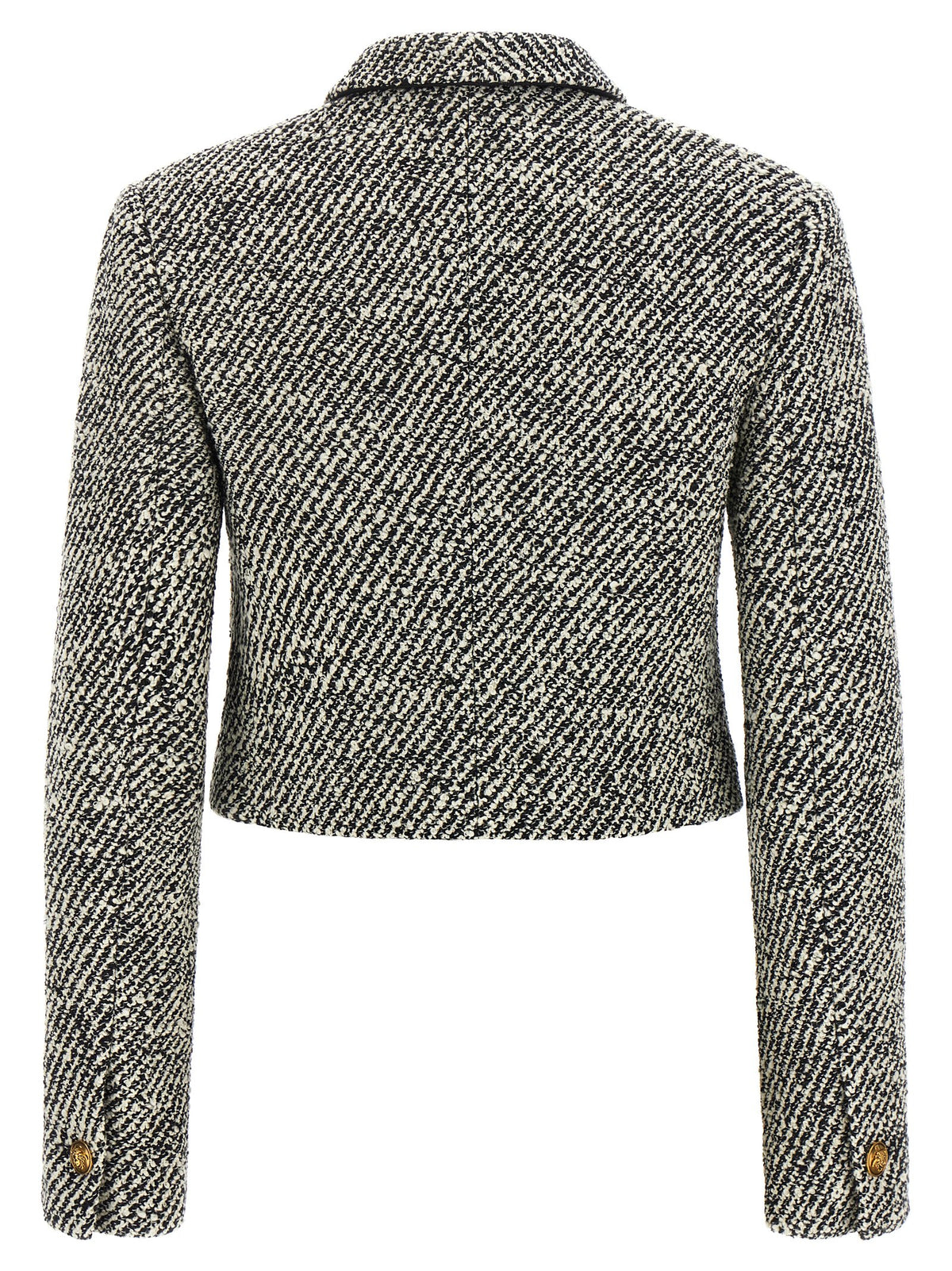 Bicolor Virgin Wool Full-Length Jacket