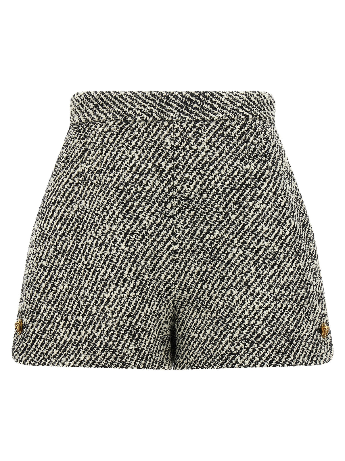 Bicolor Virgin Wool Bermuda Shorts