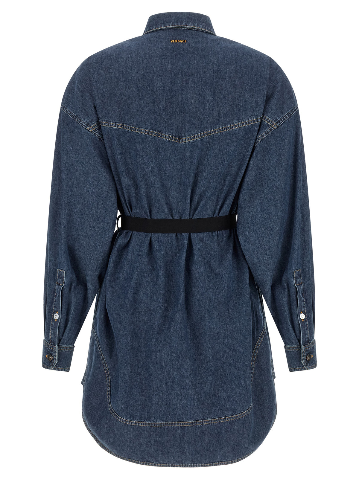 Blue Cotton Short Dress