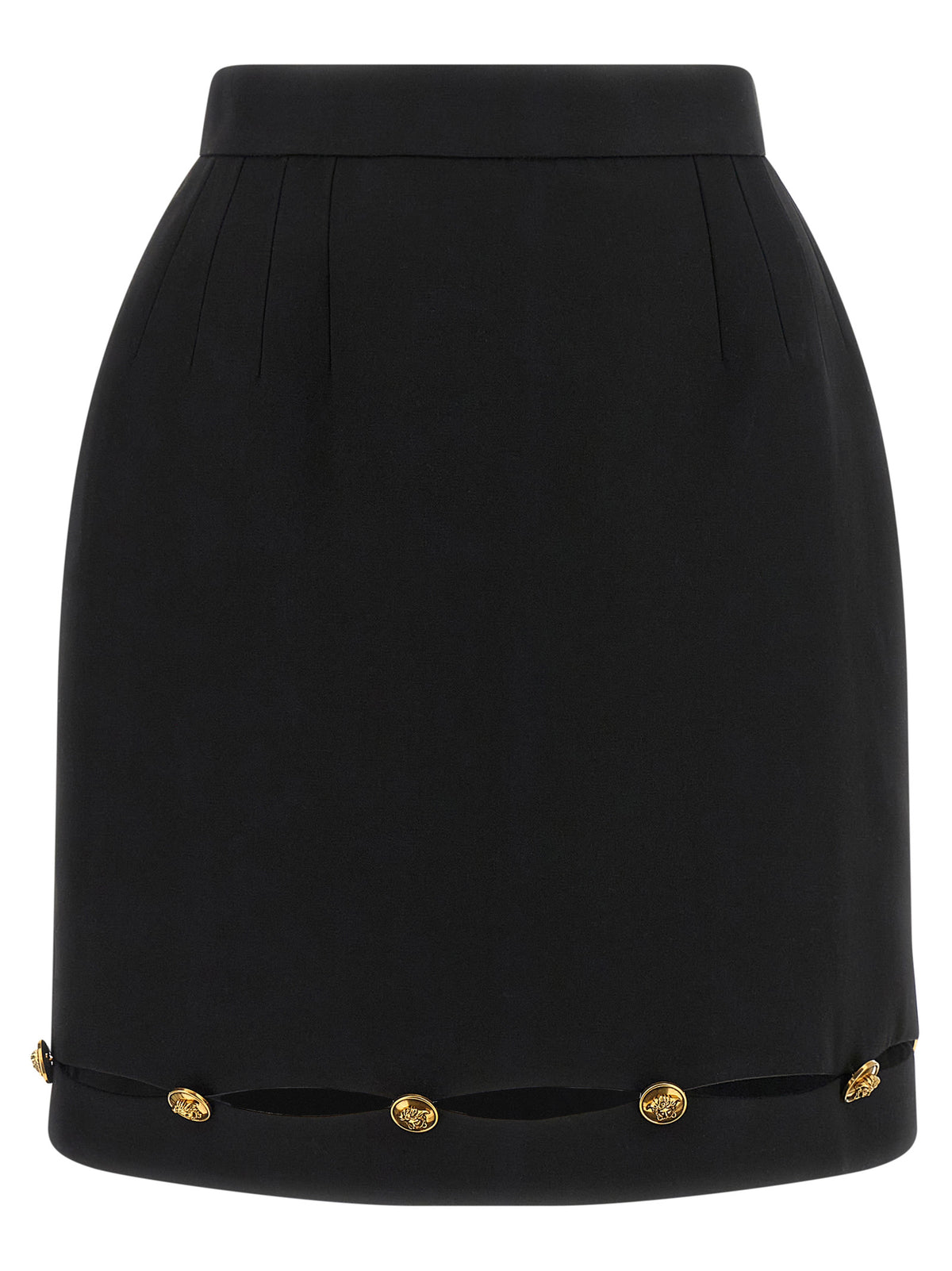 Black Virgin Wool Long Skirt