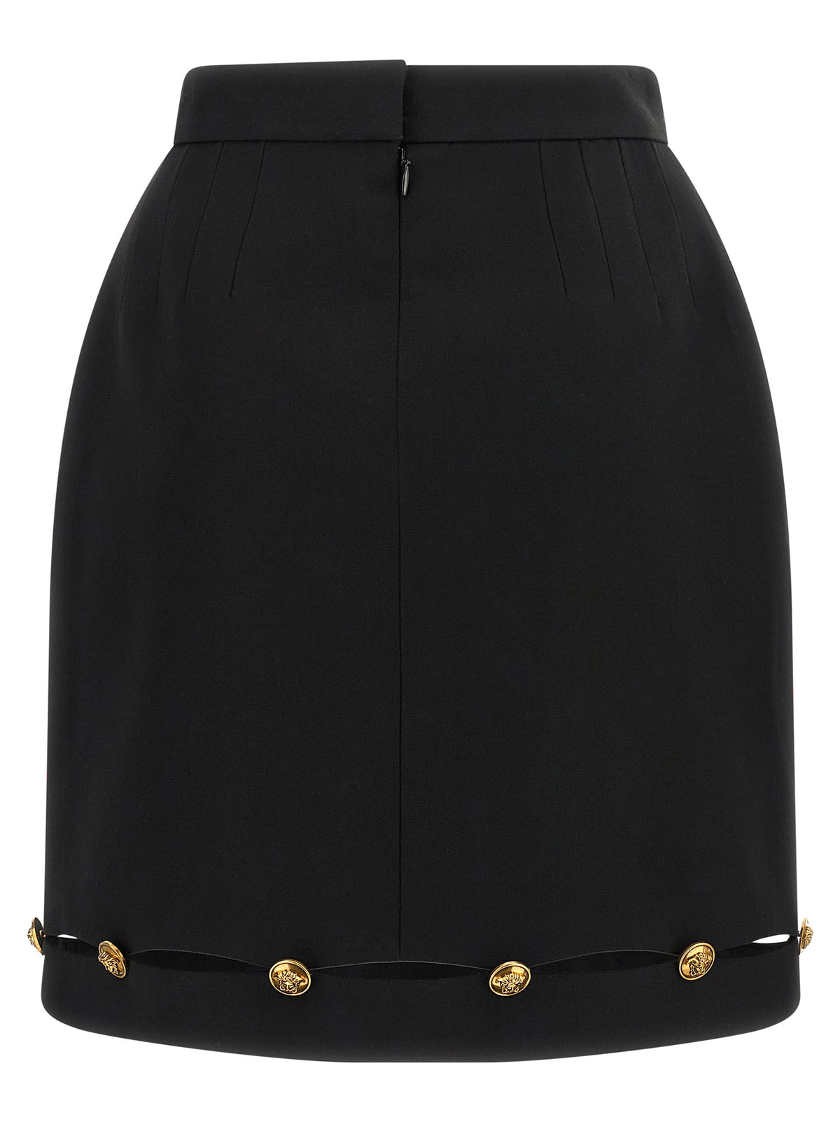 Black Virgin Wool Long Skirt