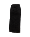 Women Midi Skirt with Floral Lace