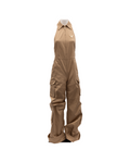 Women Beige Jumpsuit with an open back