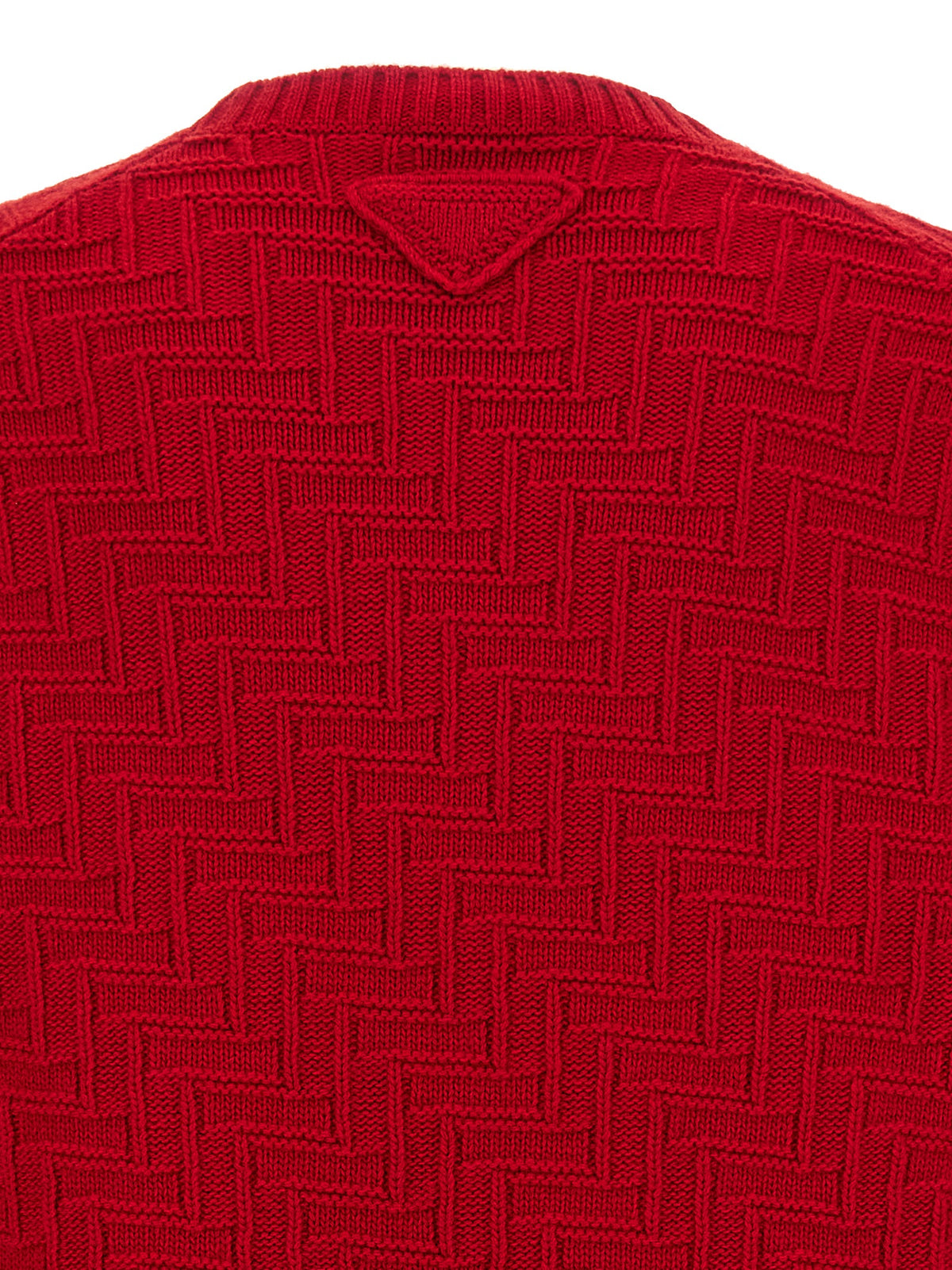Red Virgin Wool Cardigan