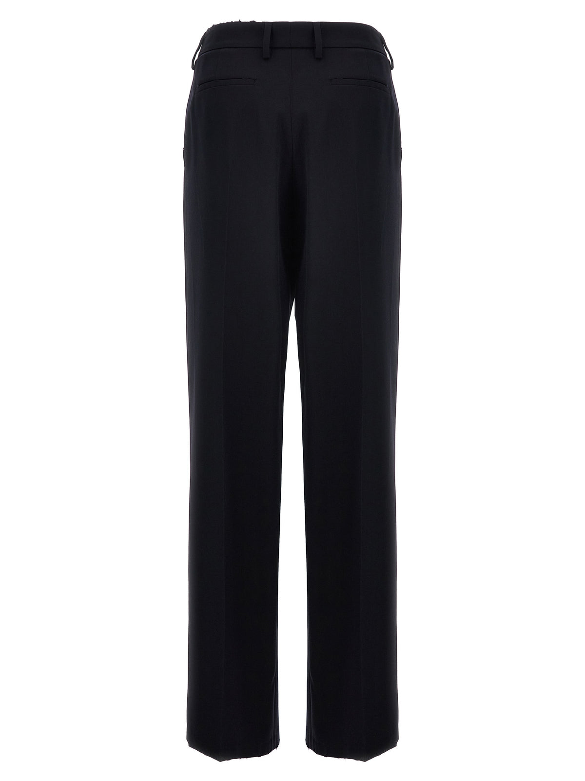 Blue Wool Casual Pants