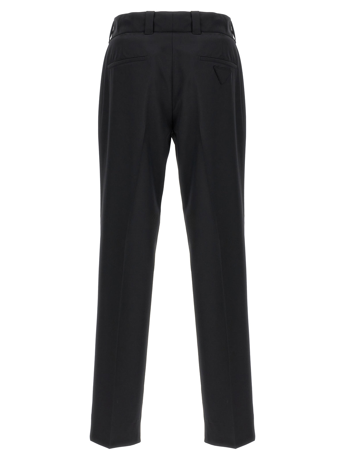 Black Virgin Wool Casual Pants