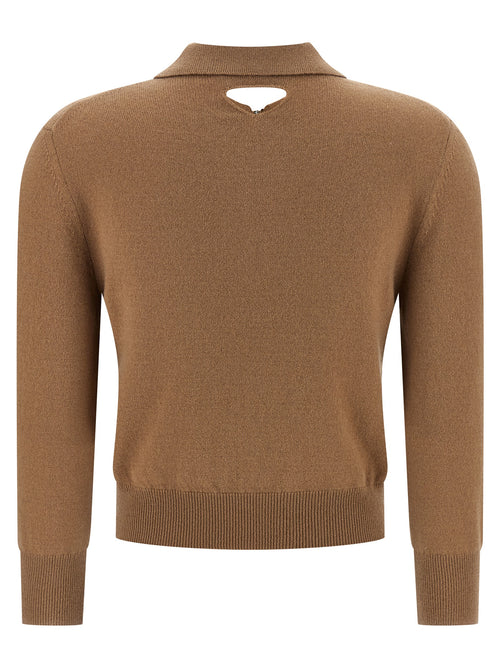Beige Cashmere Polo Shirt