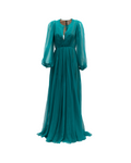 Teal Long Cocktail Dress