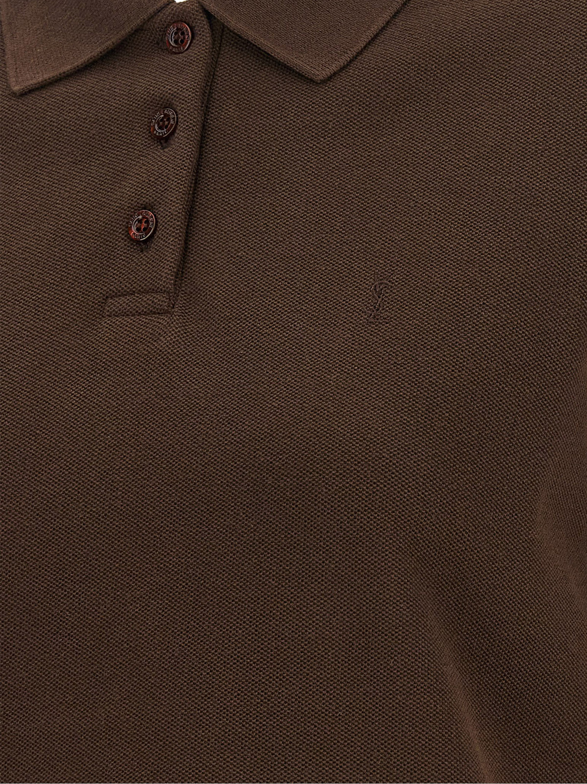 Brown Cotton Polo Shirt