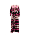 Pink Dress with Burgundy details