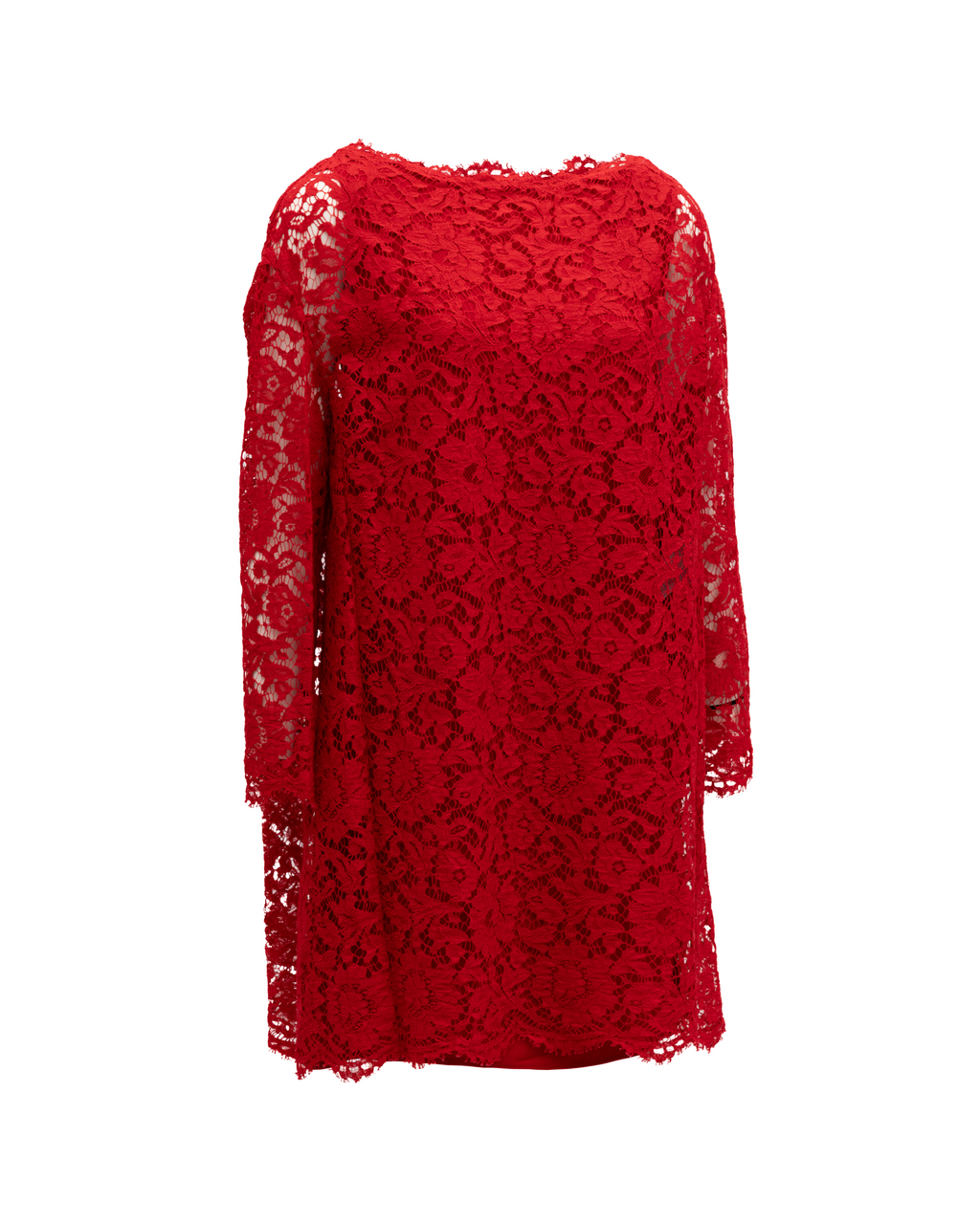 Red Lace Short Dress